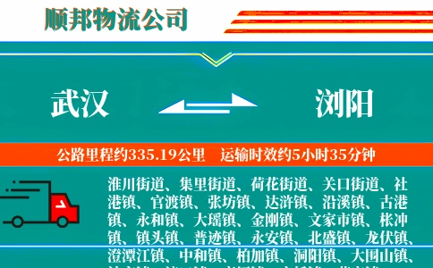 武汉到浏阳物流公司