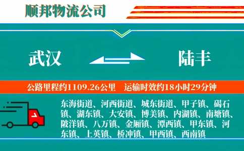 武汉到陆丰物流公司