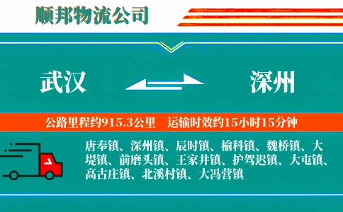 武汉到深州物流公司