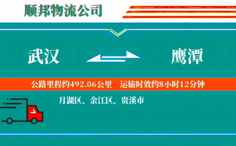 武汉到鹰潭物流公司