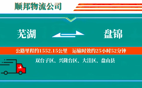 芜湖到盘锦物流公司