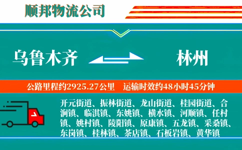 乌鲁木齐到林州物流公司