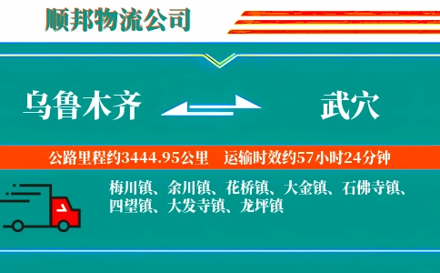 乌鲁木齐到武穴物流公司