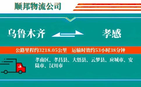 乌鲁木齐到孝感物流公司