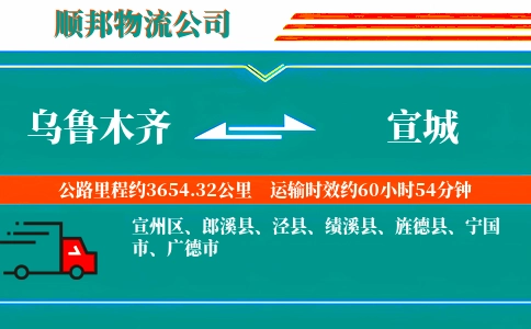 乌鲁木齐到宣城物流公司