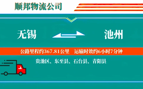 无锡到池州物流公司