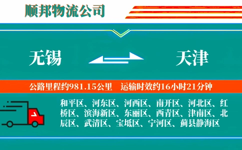无锡到天津物流公司