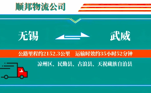 无锡到武威物流公司
