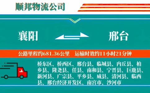襄阳到邢台物流公司