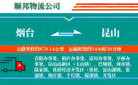 烟台到昆山物流公司
