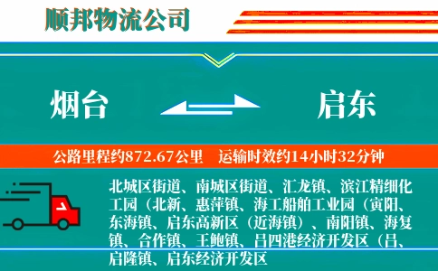 烟台到启东物流公司