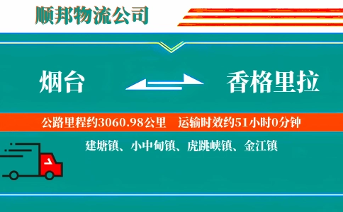 烟台到香格里拉物流公司