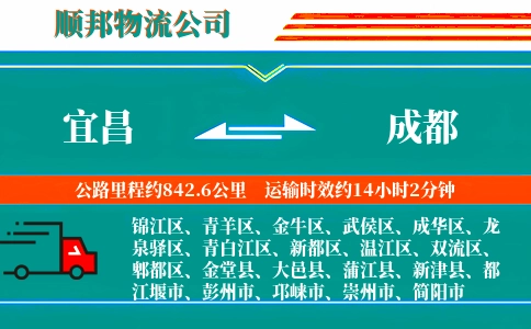 宜昌到成都物流公司