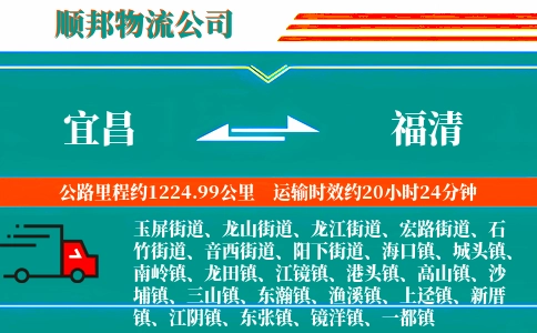 宜昌到福清物流公司