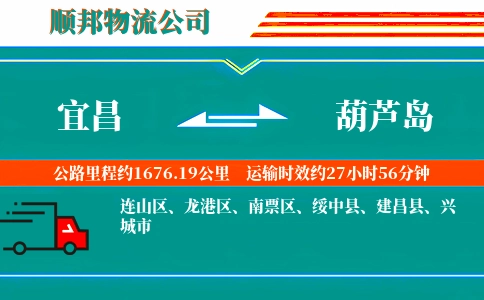 宜昌到葫芦岛物流公司