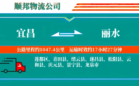 宜昌到丽水物流公司