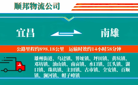 宜昌到南雄物流公司
