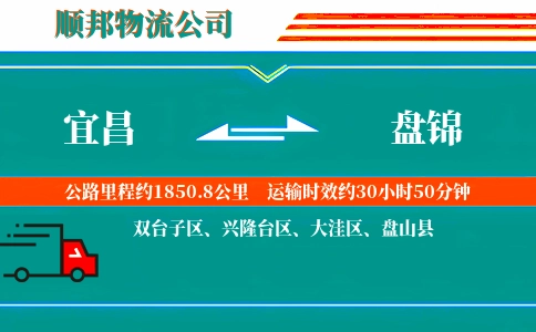 宜昌到盘锦物流公司