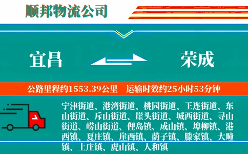 宜昌到荣成物流公司