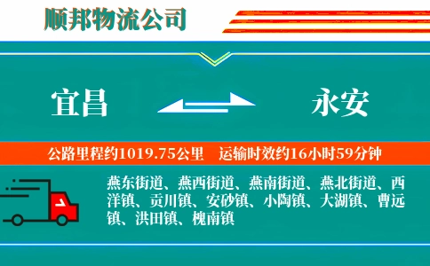 宜昌到永安物流公司
