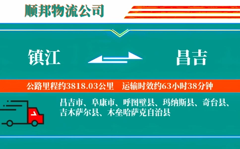 镇江到昌吉物流公司