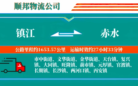 镇江到赤水物流公司