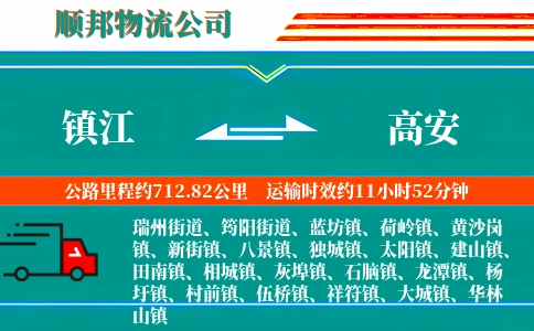 镇江到高安物流公司