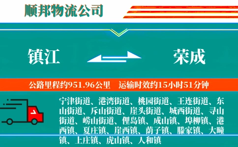 镇江到荣成物流公司