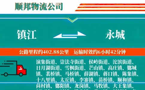 镇江到永城物流公司