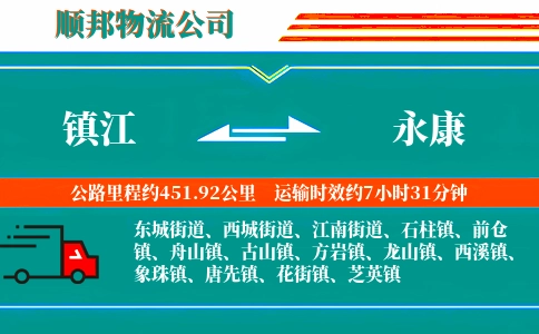 镇江到永康物流公司