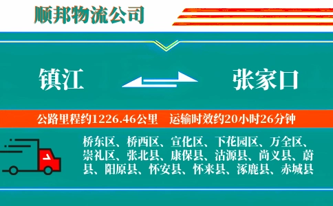 镇江到张家口物流公司