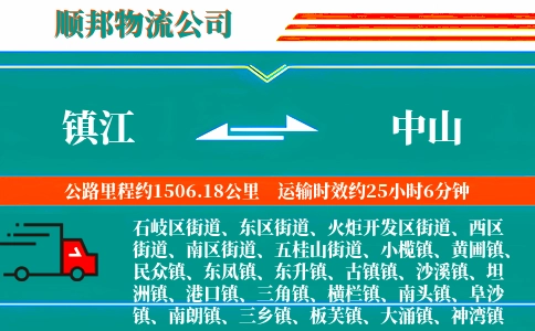 镇江到中山物流公司