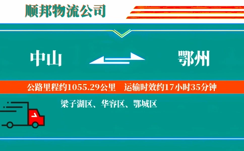 中山到鄂州物流公司