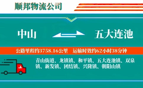 中山到五大连池物流公司